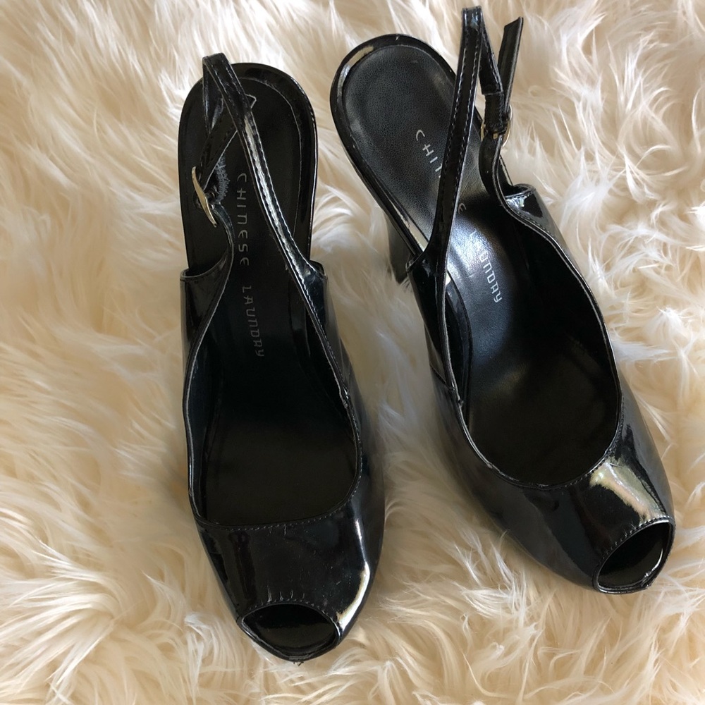 Chinese Laundry Platform Peep-Toe Sling-backs - Picture 2 of 7